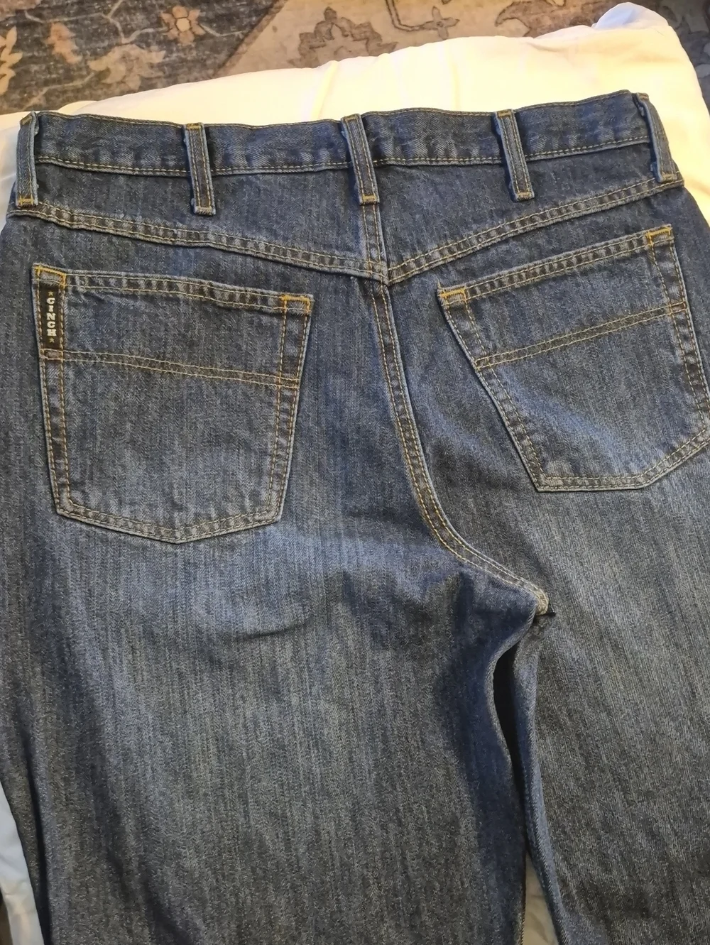 Cinch Jeans  Black Patch.relaxed Fit. 34